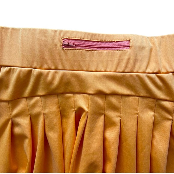 Orange Spandex Tennis Style Skort Stretchy Comfortable Sporty Active Skirt - Picture 4 of 6